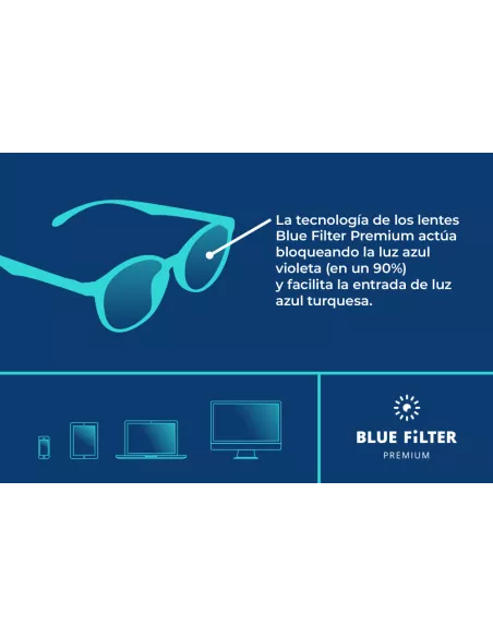 Lentes graduadas con Blue Filter y antirreflejo